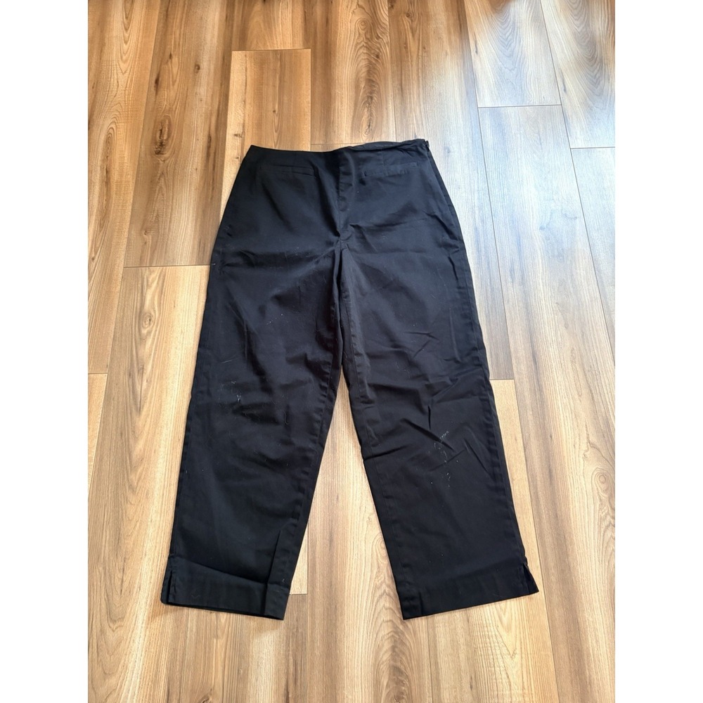 Talbots Casual‎ Ankle Pants Black Women's 12 Cotton Stretch